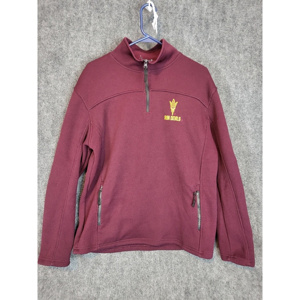 VTG Arizona State Sun Devils Campus Heritage Pullover Jacket‎ Maroon Mens L